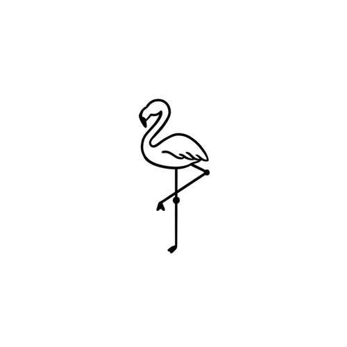 Flamenco rosa minimalista