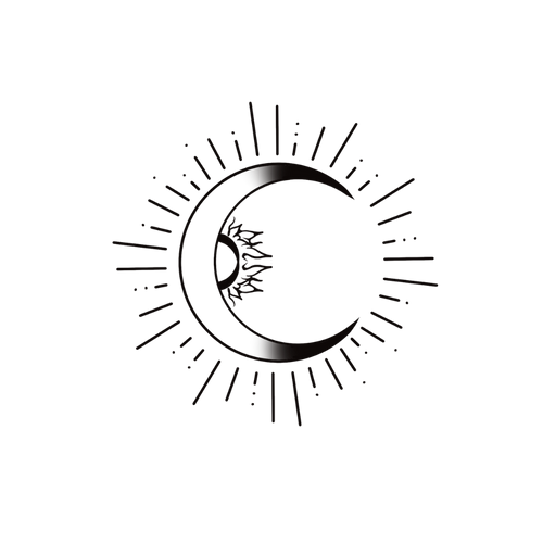 Tatuaje sol luna