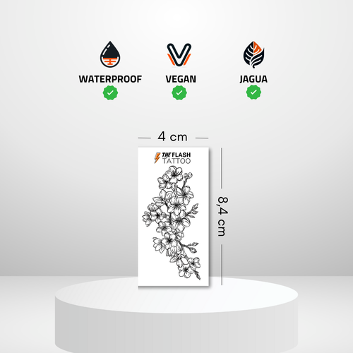 Tatouage fleur de cerisier pour femme