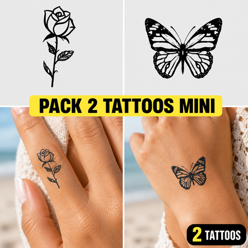 Rosa y mariposa