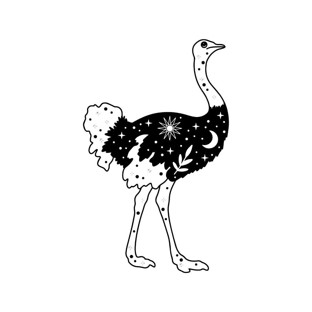 Tatuaje de avestruz