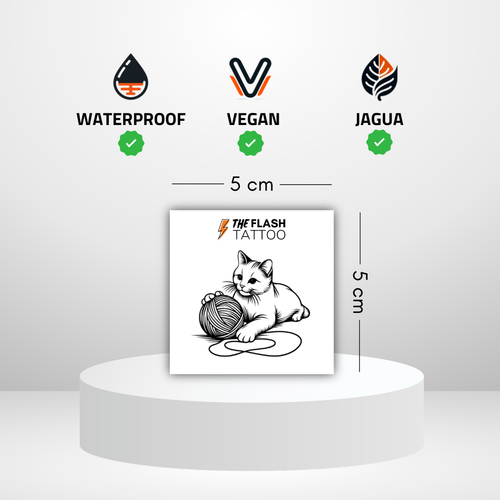 Tatouage temporaire chaton