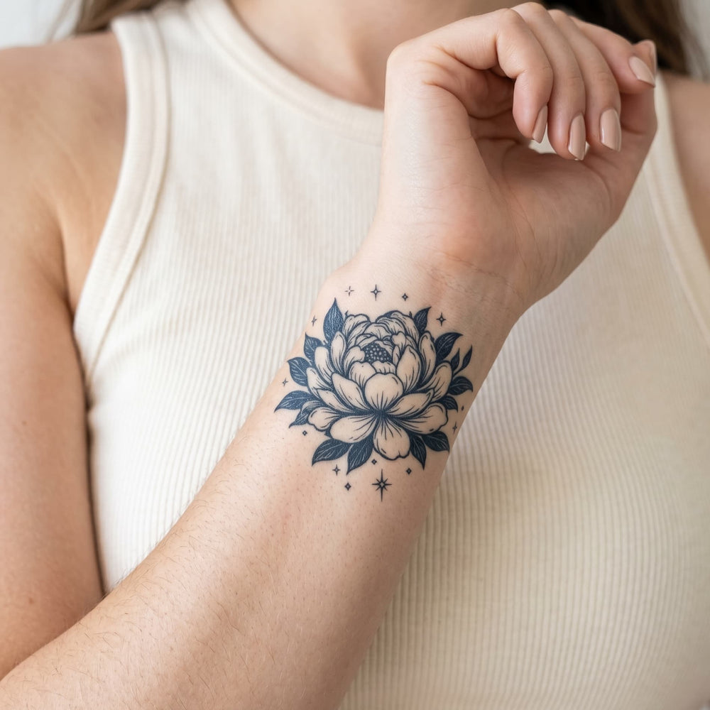Tatuaje de una dalia