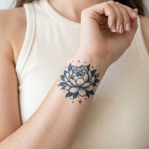 Tatuaje de una dalia