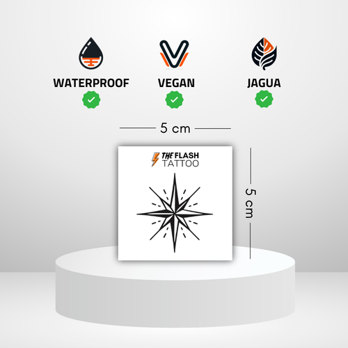 Tatouage ephemere etoile du nord