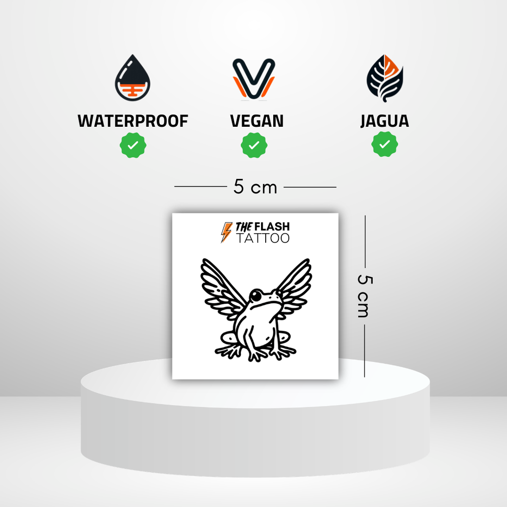 Tatouage ephemere grenouille