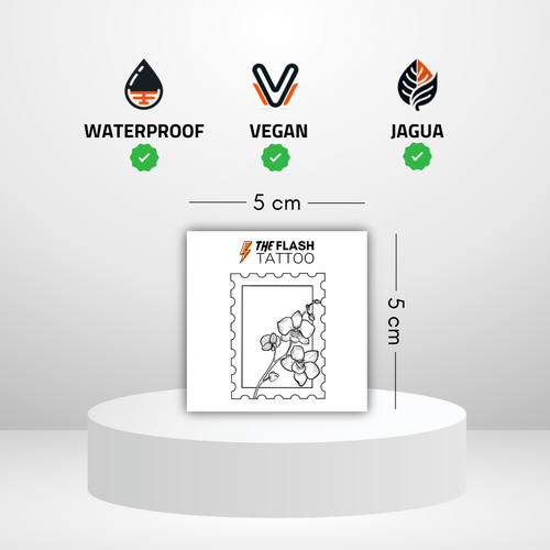 Tatouage ephemere orchidee