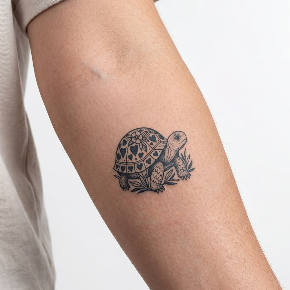 Tatouage ephemere tortue terrestre