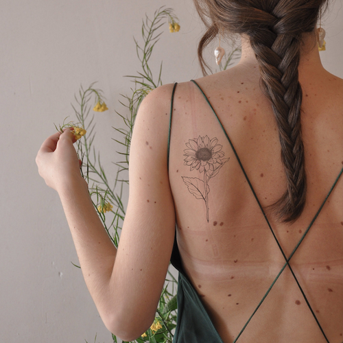 Tatuaje de un girasol