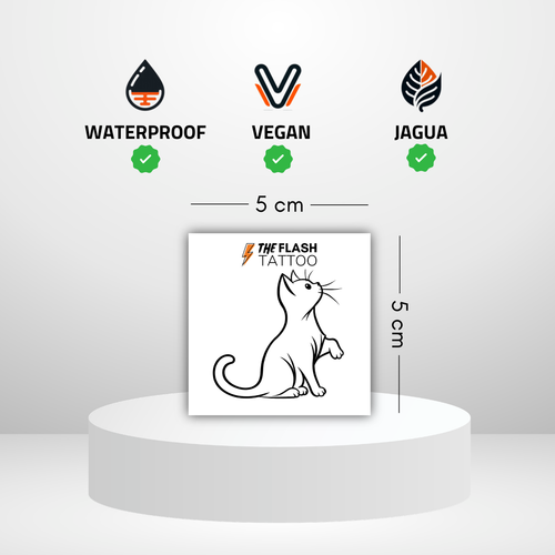 Tatouage éphémère chat