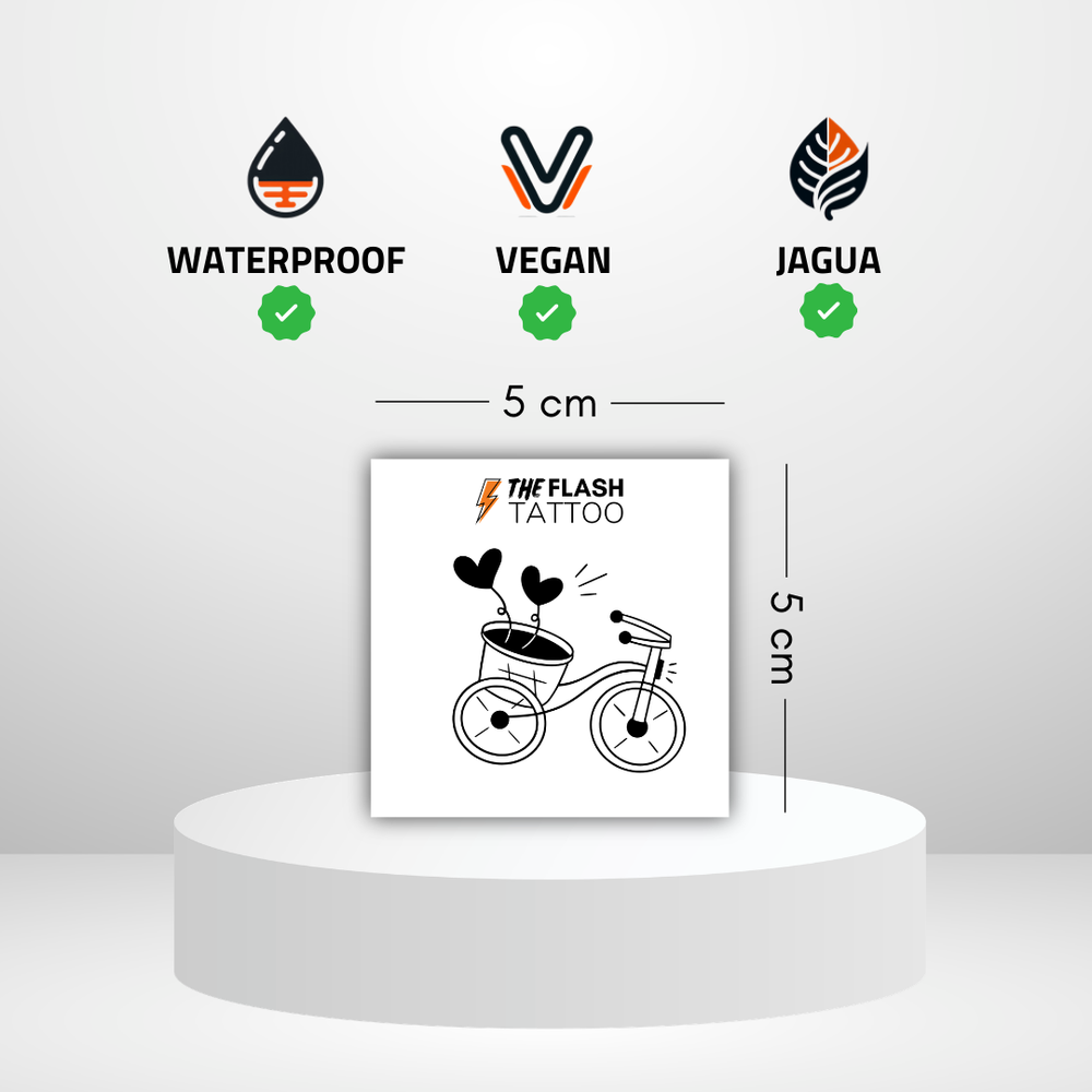Tatouage éphémère vélo minimaliste